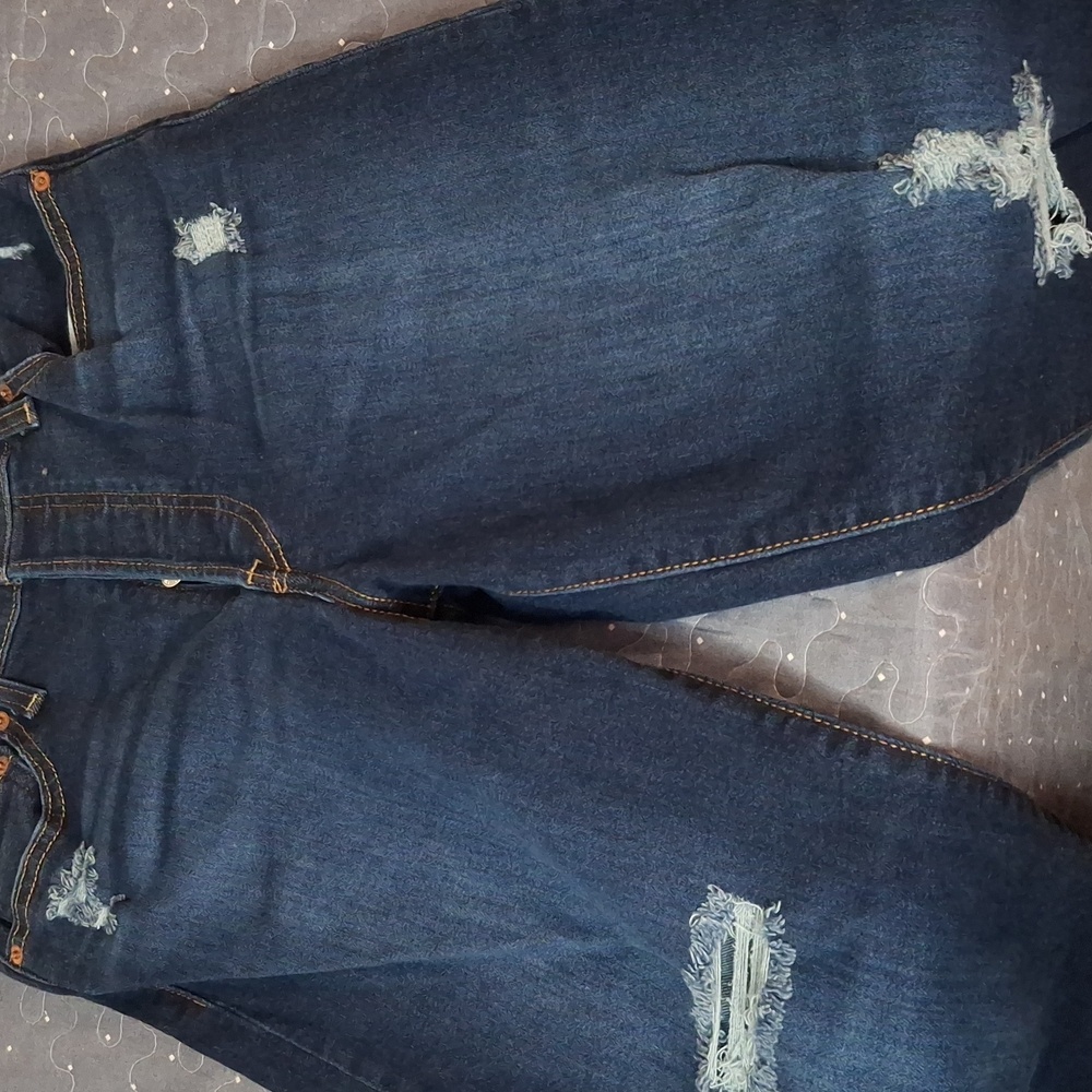Levi's Women's Straight Leg Jeans - Dark Blue - Picture 2 of 7